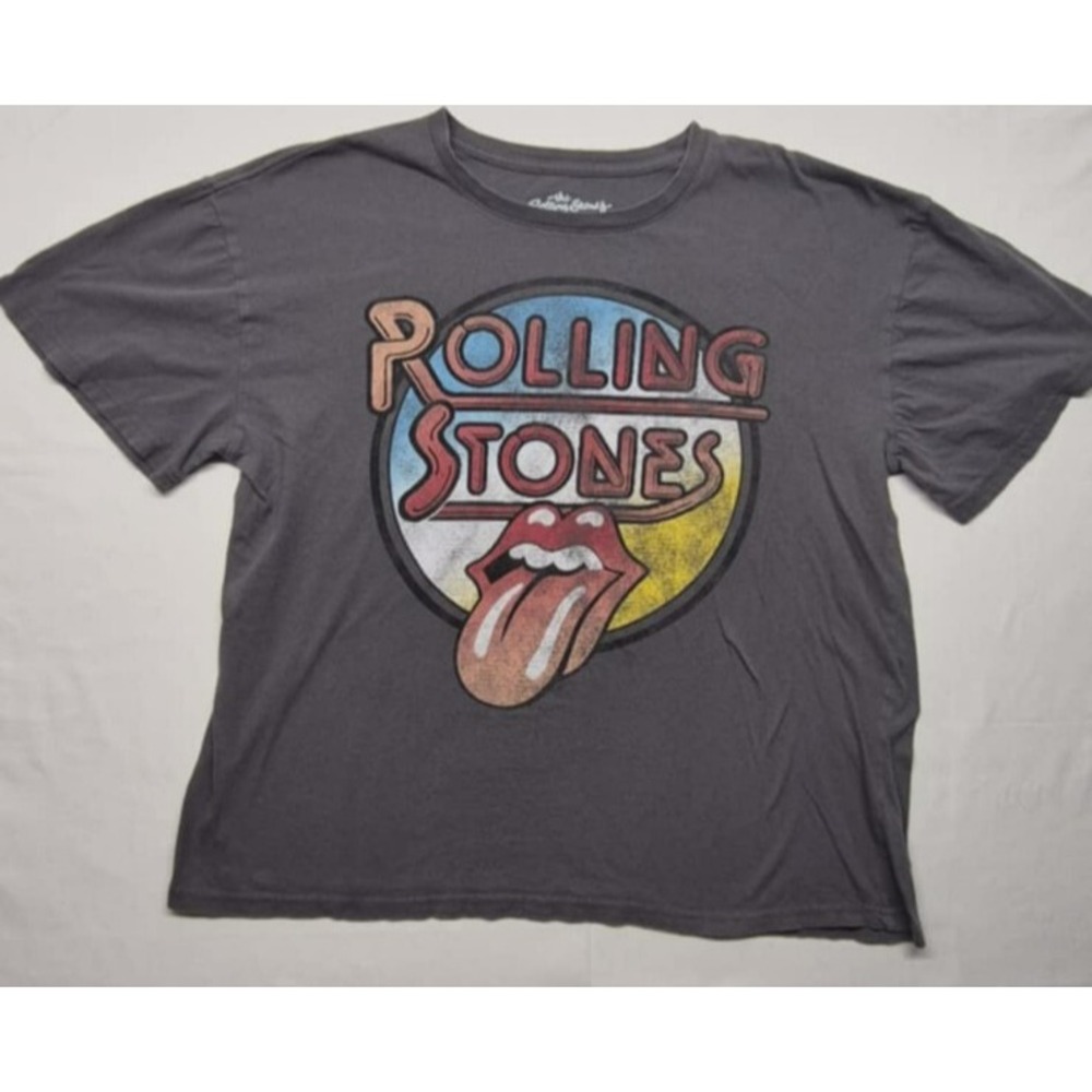 The Rolling‎ Stones women's gray t-shirt, logo sz XXL